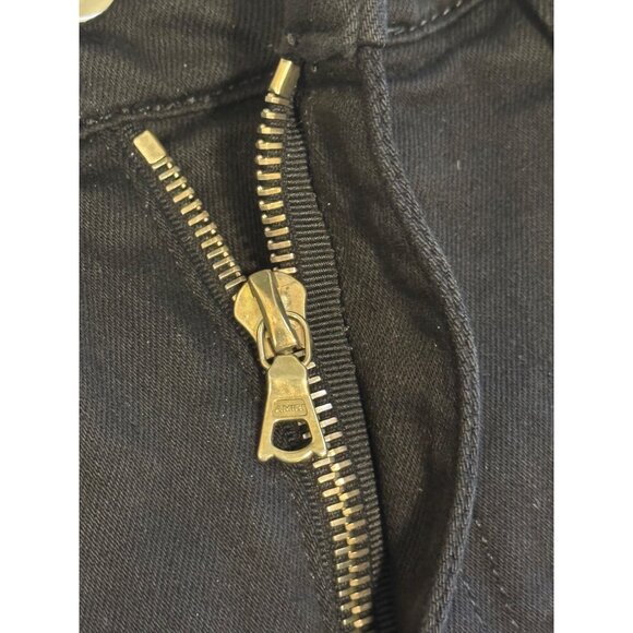 Size 31 Amiri Black Jeans Stretch Straight Skinny Stack Distress Mens Womens - Picture 7 of 14